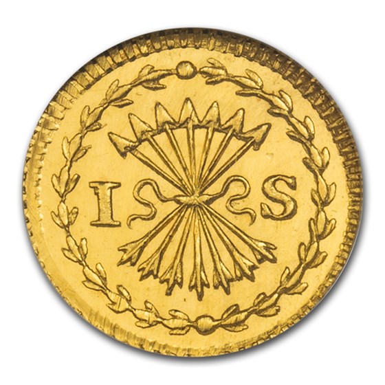 1762 Netherlands Gold Stuiver MS-65 NGC 1762 Netherlands Gold Stuiver MS-65 NGC