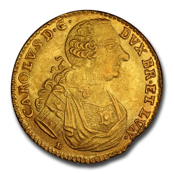 1764 Germany Gold 5 Thaler Karl I MS-63 PCGS (Bruns-Wolf) 1764 Germany Gold 5 Thaler Karl I MS-63 PCGS (Bruns-Wolf)
