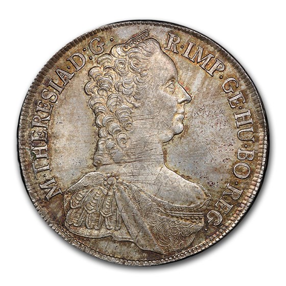 1765 Austria Silver Thaler Maria Theresa MS-63 PCGS (Original) 1765 Austria Silver Thaler Maria Theresa MS-63 PCGS (Original)