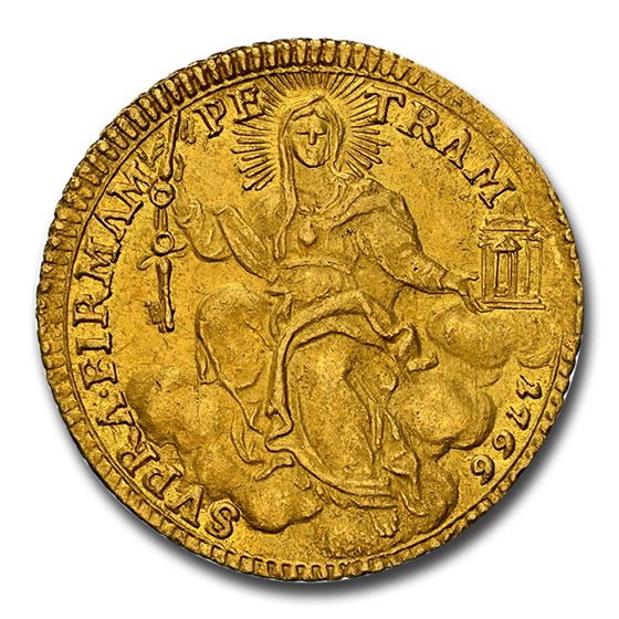 1766 Italy Papal States Gold Zecchino Clement XIII MS-62 NGC 1766 Italy Papal States Gold Zecchino Clement XIII MS-62 NGC