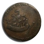 1766 William Pitt Copper Halfpenny VF-20 PCGS (Brown)