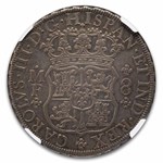 1768-Mo MF Mexico Silver 8 Reales "Pillar Dollar" AU-50 NGC