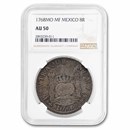 1768-Mo MF Mexico Silver 8 Reales "Pillar Dollar" AU-50 NGC
