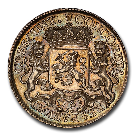 1768 Netherlands Silver 1/2 Ducaton MS-62 PCGS (Utrecht) 1768 Netherlands Silver 1/2 Ducaton MS-62 PCGS (Utrecht)