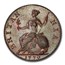 1770 Great Britain Half Penny George III MS-64 PCGS (Brown)