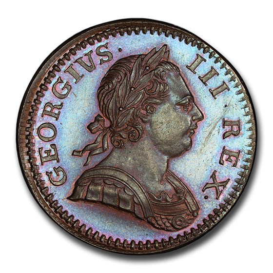 1770 Great Britain Half Penny George III PR-64+ PCGS (Brown) 1770 Great Britain Half Penny George III PR-64+ PCGS (Brown)