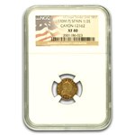 1770-M Spain Gold 1/2 Escudo Charles III XF-40 NGC