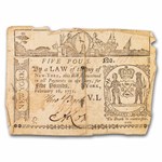 1771 5 Pounds New York 2/16/71 VF Details (Fr#NY-166) Nail Cancel