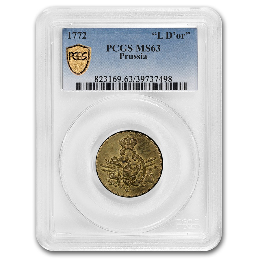 1772 Germany Louis D'or Token MS-63 PCGS (Prussia)