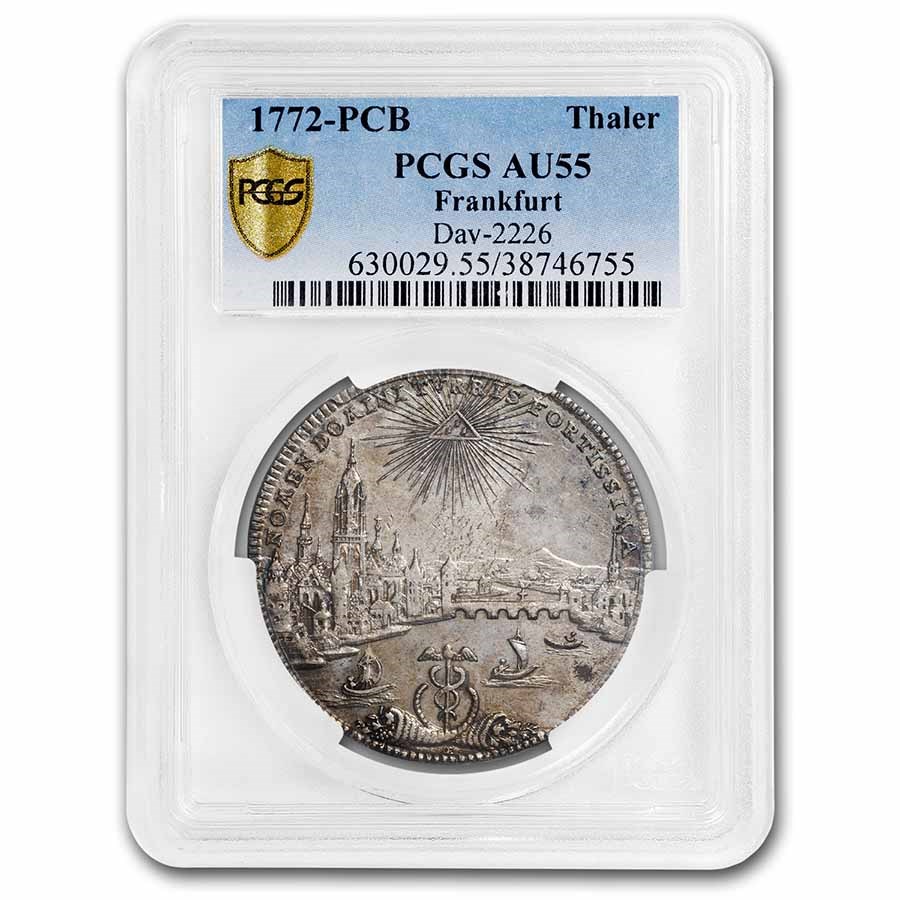 Buy 1772 PCB German States Frankfurt Silver Thaler AU-55 PCGS | APMEX