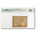 1773 2 Shillings 6P Pennsylvania 10/1/1773 VF-35 PMG (Fr#PA-165)