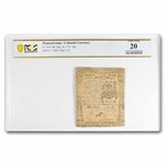 1775 40 Shillings Pennsylvania 12/8/75 VF-20 PCGS (Fr#PA-196)