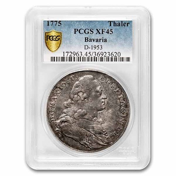 1775 German States Bavaria Silver Thaler XF-45 PCGS 1775 German States Bavaria Silver Thaler XF-45 PCGS