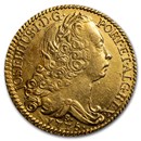1775-R Brazil Gold 6400 Reis Jose I AU