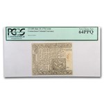 1776 1 Shilling, 6 P CT 6/19/1776 CCU-64 PPQ PCGS (Fr#CT-209)