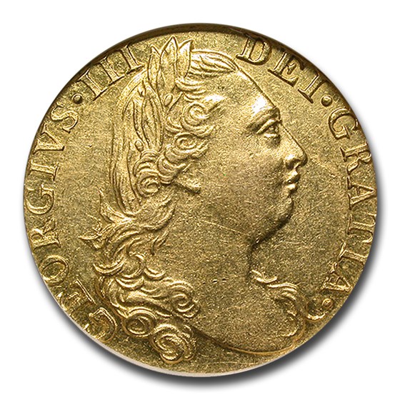 1776 Great Britain Gold Guinea George III AU-58 NGC 1776 Great Britain Gold Guinea George III AU-58 NGC