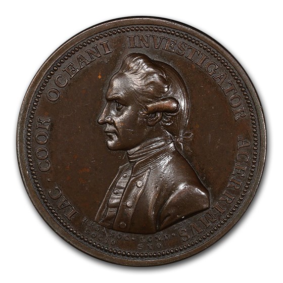 1776 Great Britain Medal James Cook MS-62 PCGS (Brown) 1776 Great Britain Medal James Cook MS-62 PCGS (Brown)