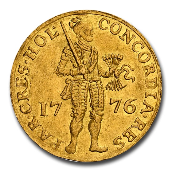 1776 Netherlands Holland Gold Ducat AU-55 NGC 1776 Netherlands Holland Gold Ducat AU-55 NGC