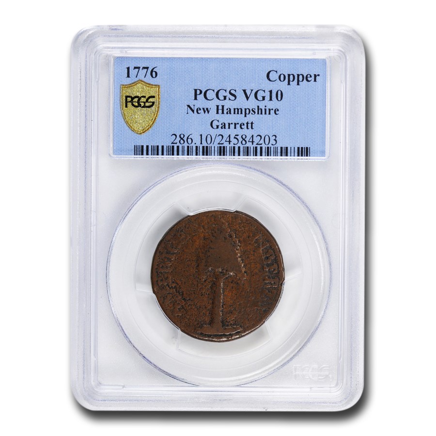 Buy 1776 New Hampshire Copper Cent Pattern VG10 PCGS APMEX