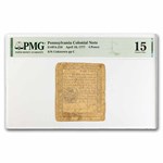 1777 4 Pence Pennsylvania 4/10/1777 F-15 PMG (Fr#PA-210)