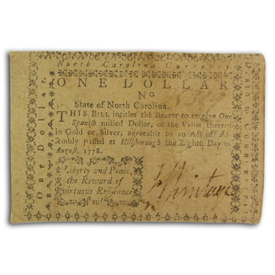 1778 $1 North Carolina 8/8/78 XF (Fr#NC-123) 1778 $1 North Carolina 8/8/78 XF (Fr#NC-123)