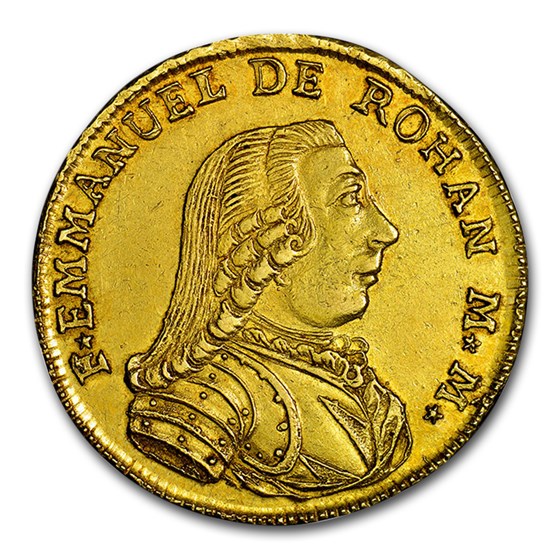 1778 Malta Gold 20 Scudi Emmanuel de Rohan AU-55 NGC