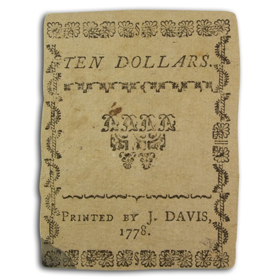1778 North Carolina 8/8/1778 $10 XF (Fr#NC-177) 1778 North Carolina 8/8/1778 $10 XF (Fr#NC-177)