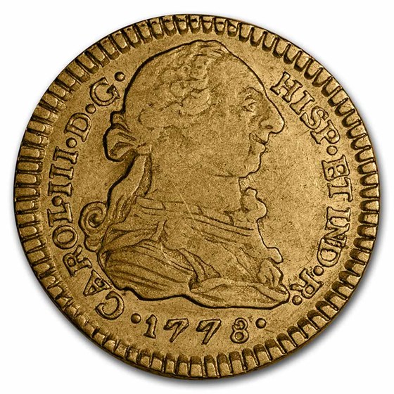 1778-P SF Colombia Gold Escudo Charles III VF 1778-P SF Colombia Gold Escudo Charles III VF