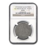 1779 Rhode Island Ship Token Colonial XF-45 NGC (Pewter)