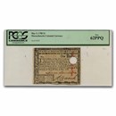1780 $1 Massachusetts 5/5/80 CU-62 PPQ PCGS (Fr#MA-278) Cancelled