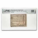 1780 $20 Massachusetts 5/5/1780 XF-40 PMG (Fr#MA-285) Counterfeit