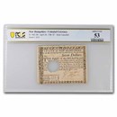 1780 $7 NH 4/29/1780 AU-53 PCGS (Fr#NH-184) Cancelled