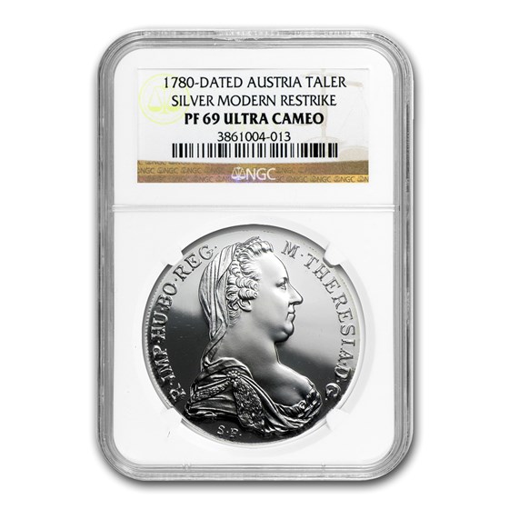 1780 Austria Silver Thaler Maria Theresa PF-69 NGC 1780 Austria Silver Thaler Maria Theresa PF-69 NGC