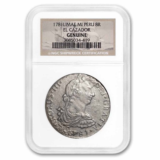 1781-LIMA MI Peru Silver 8 Reales Genuine NGC (El Cazador)