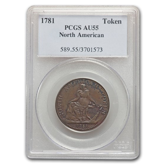 1781 North American Token AU-55 PCGS (Brown) 1781 North American Token AU-55 PCGS (Brown)