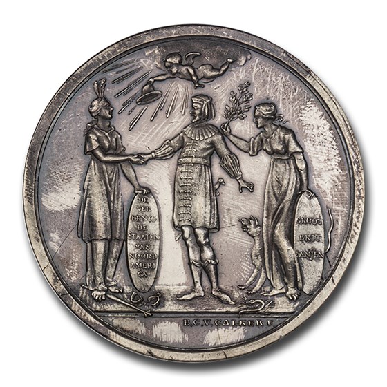 1782 Netherlands Silver Medal U.S. Independence MS-62 NGC