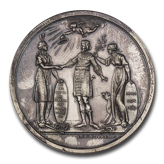 1782 Netherlands Silver Medal U.S. Independence MS-62 NGC 1782 Netherlands Silver Medal U.S. Independence MS-62 NGC