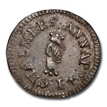 1783 Chalmers Threepence AU-58 PCGS