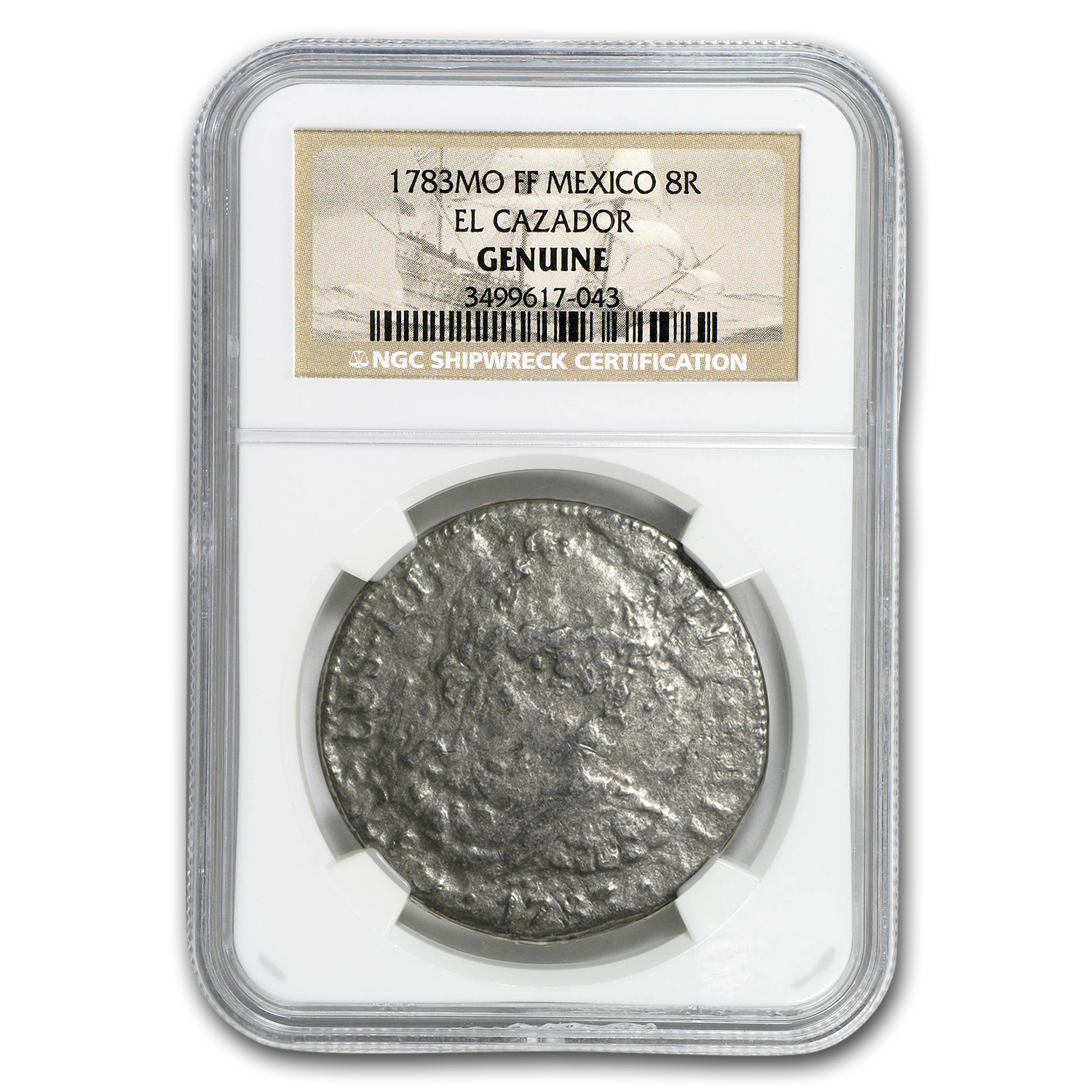 Buy 1783 FF Mexico Silver 8 Reales NGC (El Cazador Shipwreck) | APMEX
