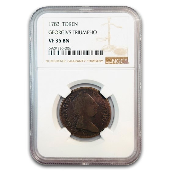 1783 Georgivs Triumpho Token VF-35 NGC (Brown)