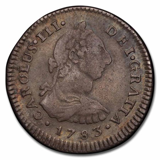 1783-LIMA MI Peru Silver 1 Real Charles III XF