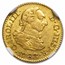 1783-M Spain Gold 1/2 Escudo Charles III AU-55 NGC
