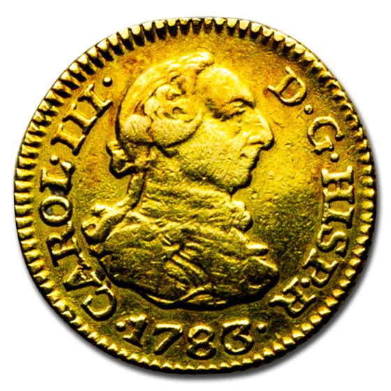1783-M Spain Gold 1/2 Escudo Charles III VF 1783-M Spain Gold 1/2 Escudo Charles III VF