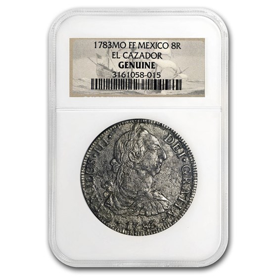 Buy 1783 Mexico El Cazador Shipwreck Silver 8 Reales Genuine NGC APMEX