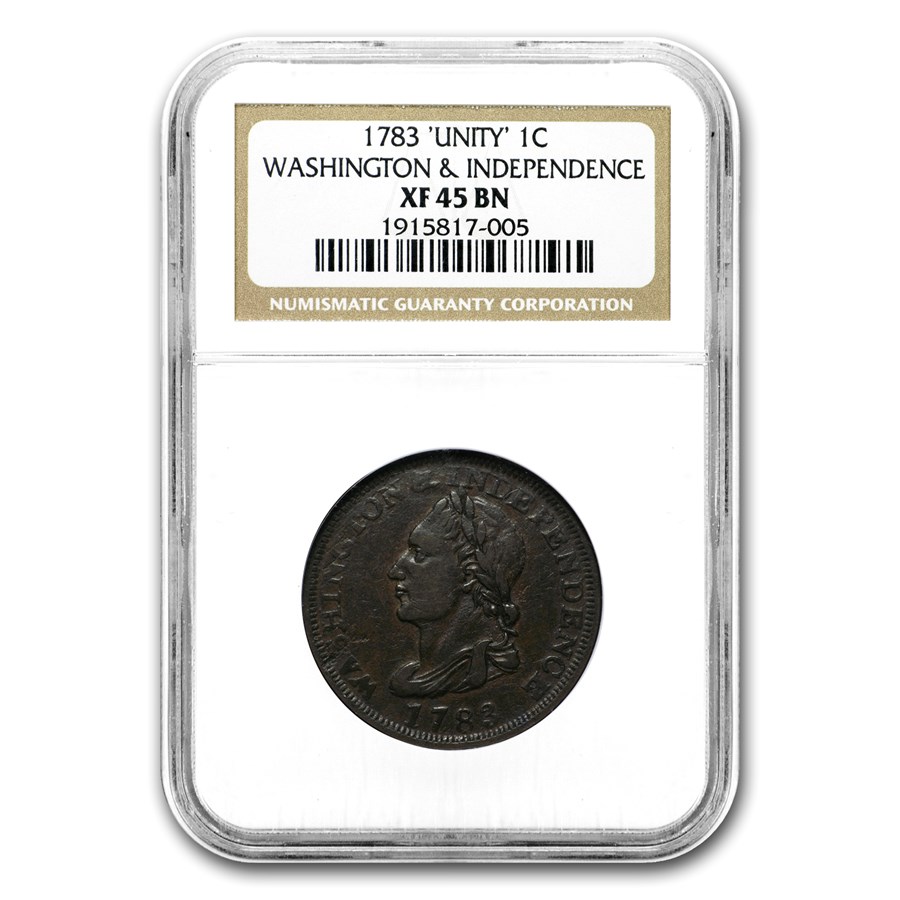 1783 Washington Unity States Copper XF-45 Brown NGC