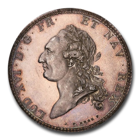 1786-A France Silver Essai Ecu Louis XVI SP-62 PCGS (3 Segments) 1786-A France Silver Essai Ecu Louis XVI SP-62 PCGS (3 Segments)