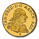 1786 Germany Gold Ducat Friedrich MS-64 NGC (PL, Baden)