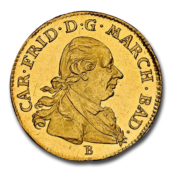 1786 Germany Gold Ducat Friedrich MS-64 NGC (PL, Baden) 1786 Germany Gold Ducat Friedrich MS-64 NGC (PL, Baden)