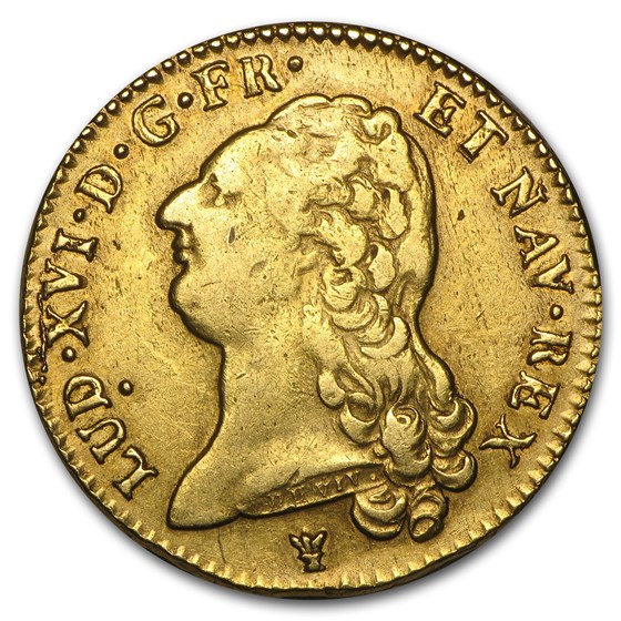 1786-I France Gold 2 Louis D'or XF 1786-I France Gold 2 Louis D'or XF