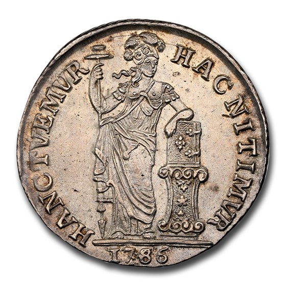 1786 Netherlands East Indies Silver Gulden AU-58 NGC 1786 Netherlands East Indies Silver Gulden AU-58 NGC